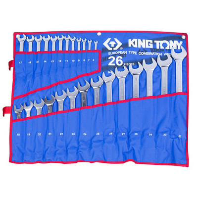 KING TONY (1226MRN) Набор комбинированных ключей, 6-32 мм, 26 предметов