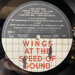 Винтажная виниловая пластинка LP Paul McCartney Wings, Wings At The Speed Of Sound (Япония 1976) (Без Оби)