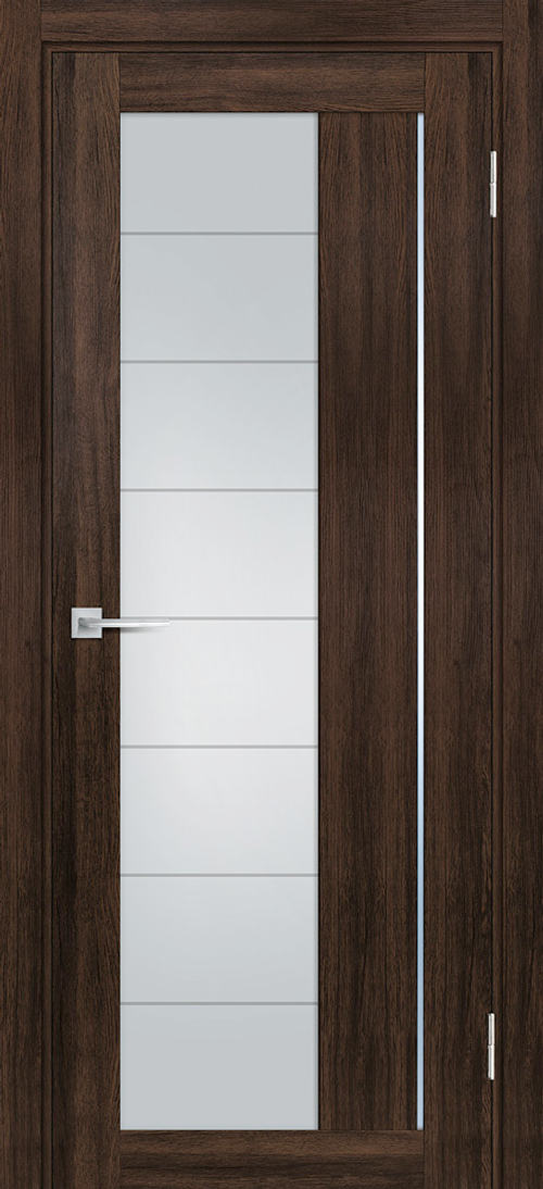 Дверь PSL-41 / Цвет Сан-ремо шоколад / белый сатинат / Двери PROFILO PORTE