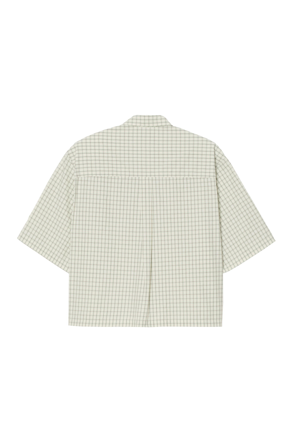 ZARA X BENITO ANTONIO РУБАШКА С ОТЛОЖНЫМ ВОРОТНИКОМ, БЕЛЫЙ/ЗЕЛЕНЫЙ