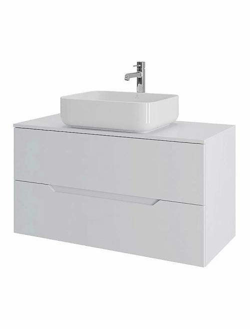 Тумба с раковиной Orange Line 100 Li-100TuwMDF+B05-500W белый