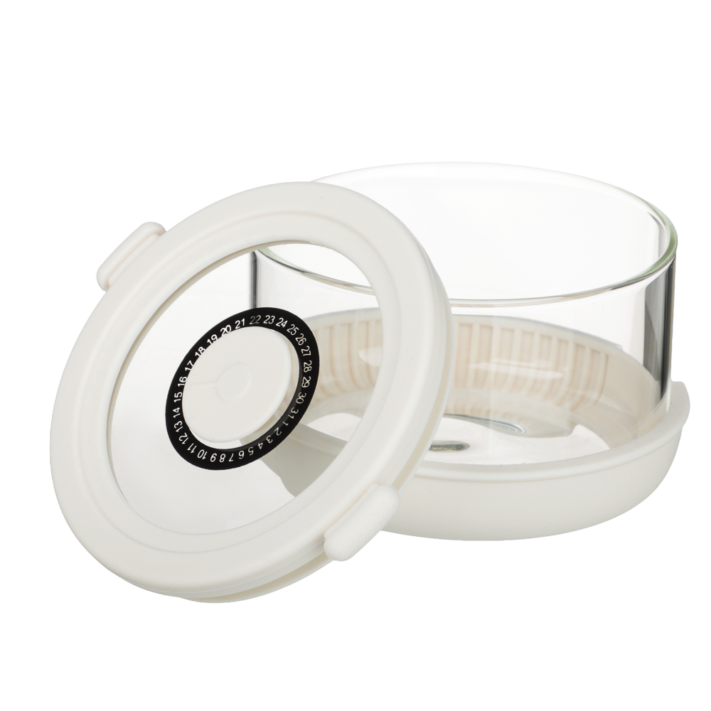 Контейнер ланч-бокс тм SATOSHI 400 мл, боросиликатное стекло, силикон