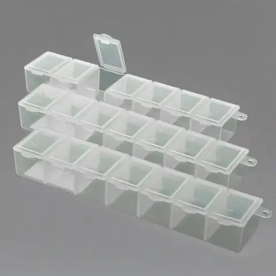 Контейнер для мелочей «ЭКСПЕРТХАУС», прозрачный, 15,3*3,4*2,4см