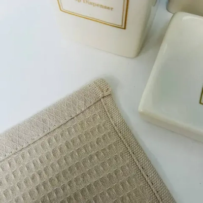 Полотенце вафельное 30*60см «Waffle» плотность 220гр/м, цвет бежевый 09011