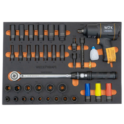 WDK-3740X Набор пневматического и динамометрического инструмента в ложементе, 37 предметов