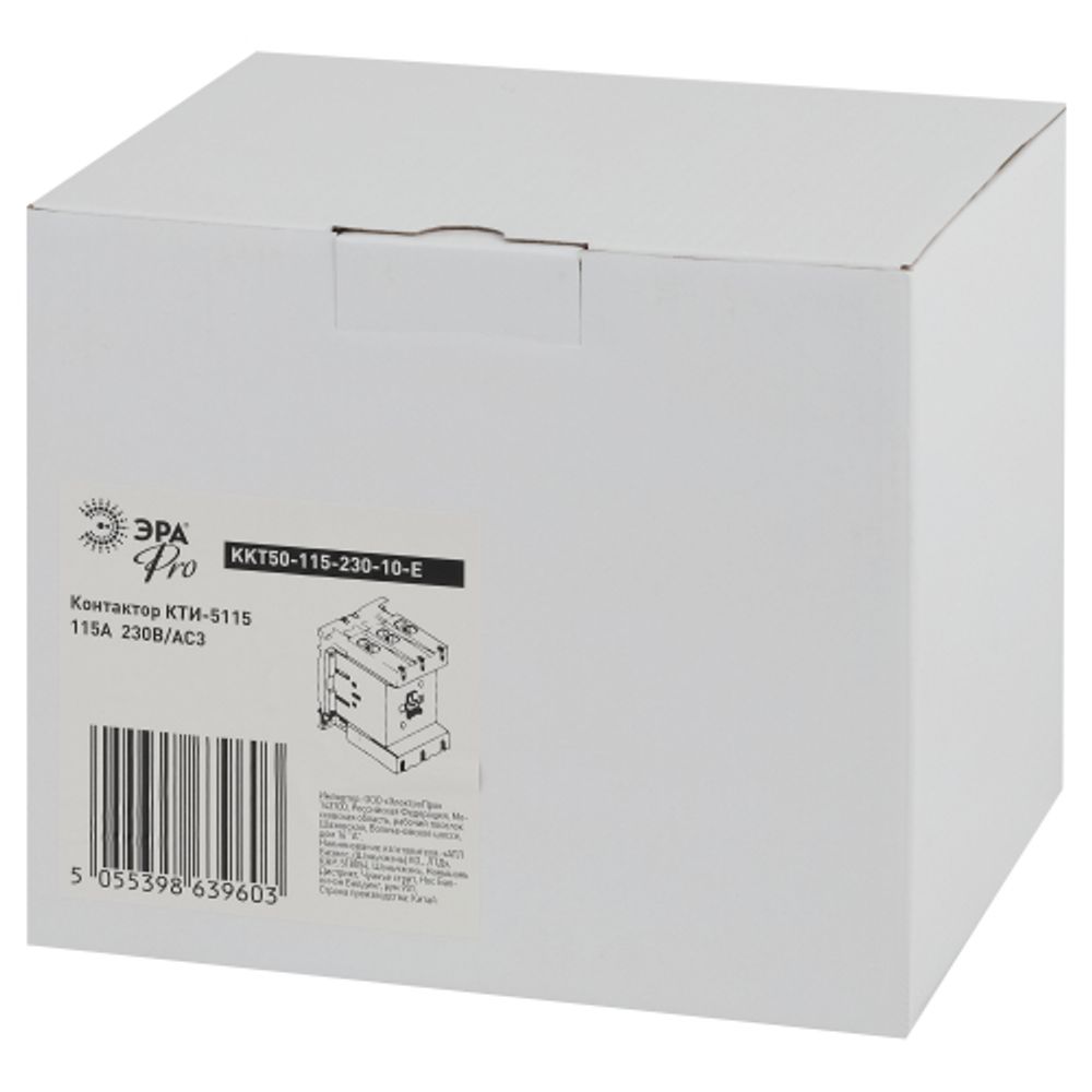 Контактор КТИ-5115 ЭРА PRO KKT50-115-230-10-E 115А 230В/АС3 | Контакторы КТИ