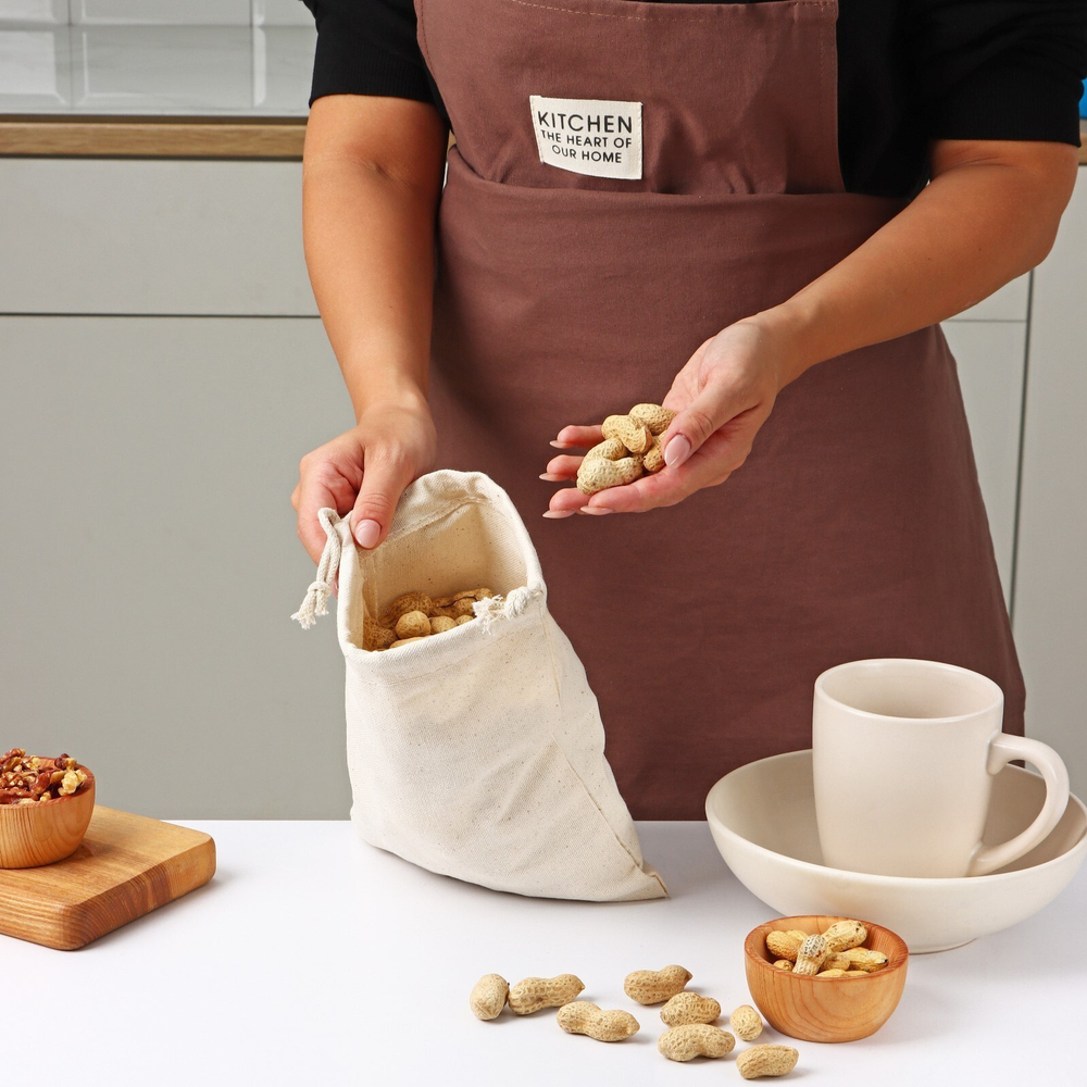 Мешочек для хранения Доляна, 19×22 см, лён