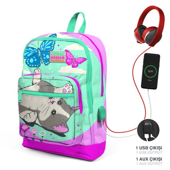 Çanta \ Bag \ Рюкзак CORAL HIGH SIRT ÇANTA(USB+AUX SOKETLİ) 23807