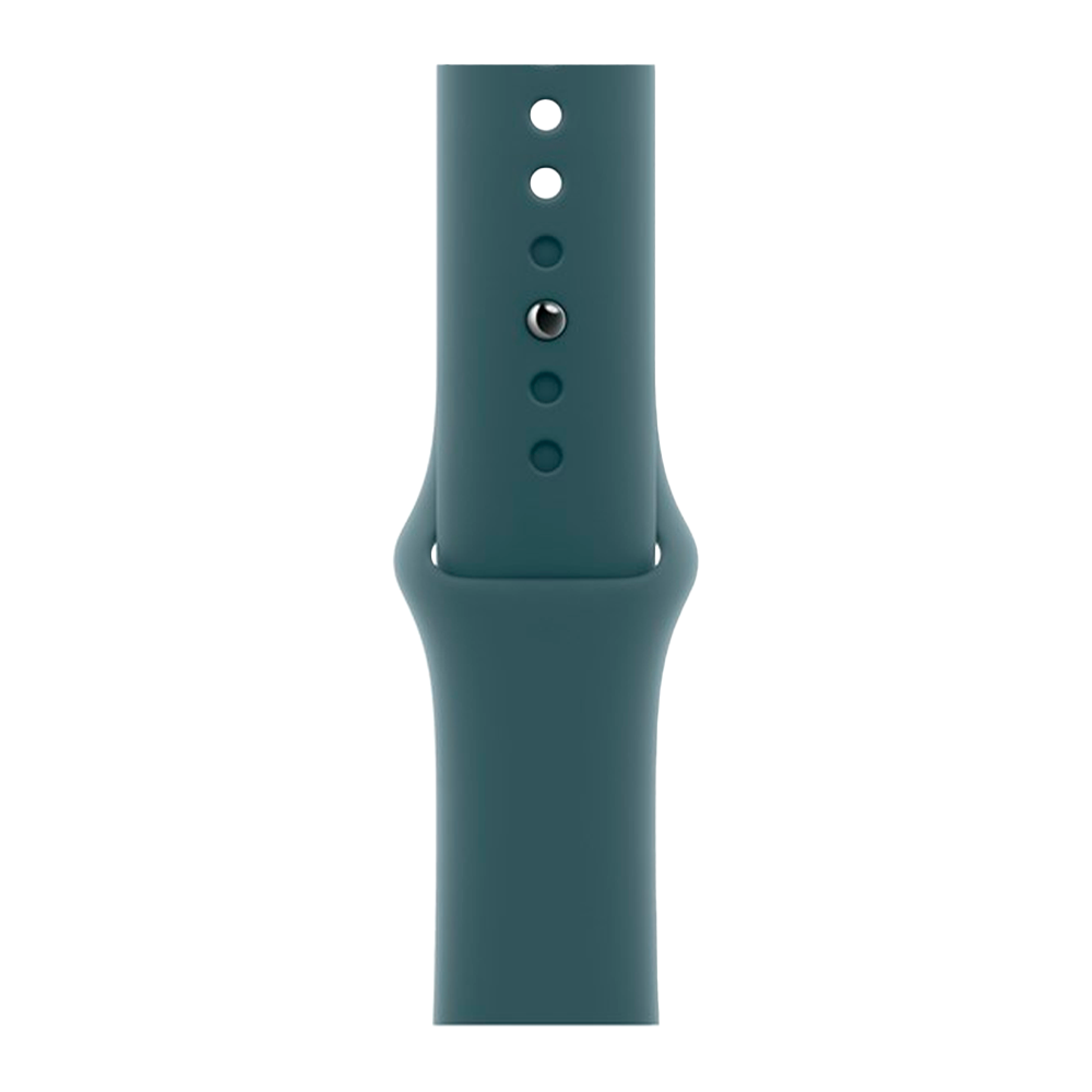 Умные часы Apple Watch Series 10 GPS, 46mm, Jet Black Aluminium Case with Sport Band S/M, Lake Green (Черный)
