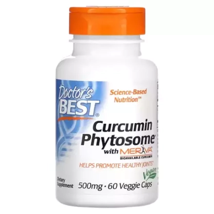 Doctor's Best, Фитосомы куркумина 500 мг, Curcumin Phytosome 500 mg, 60 вегетарианских капсул