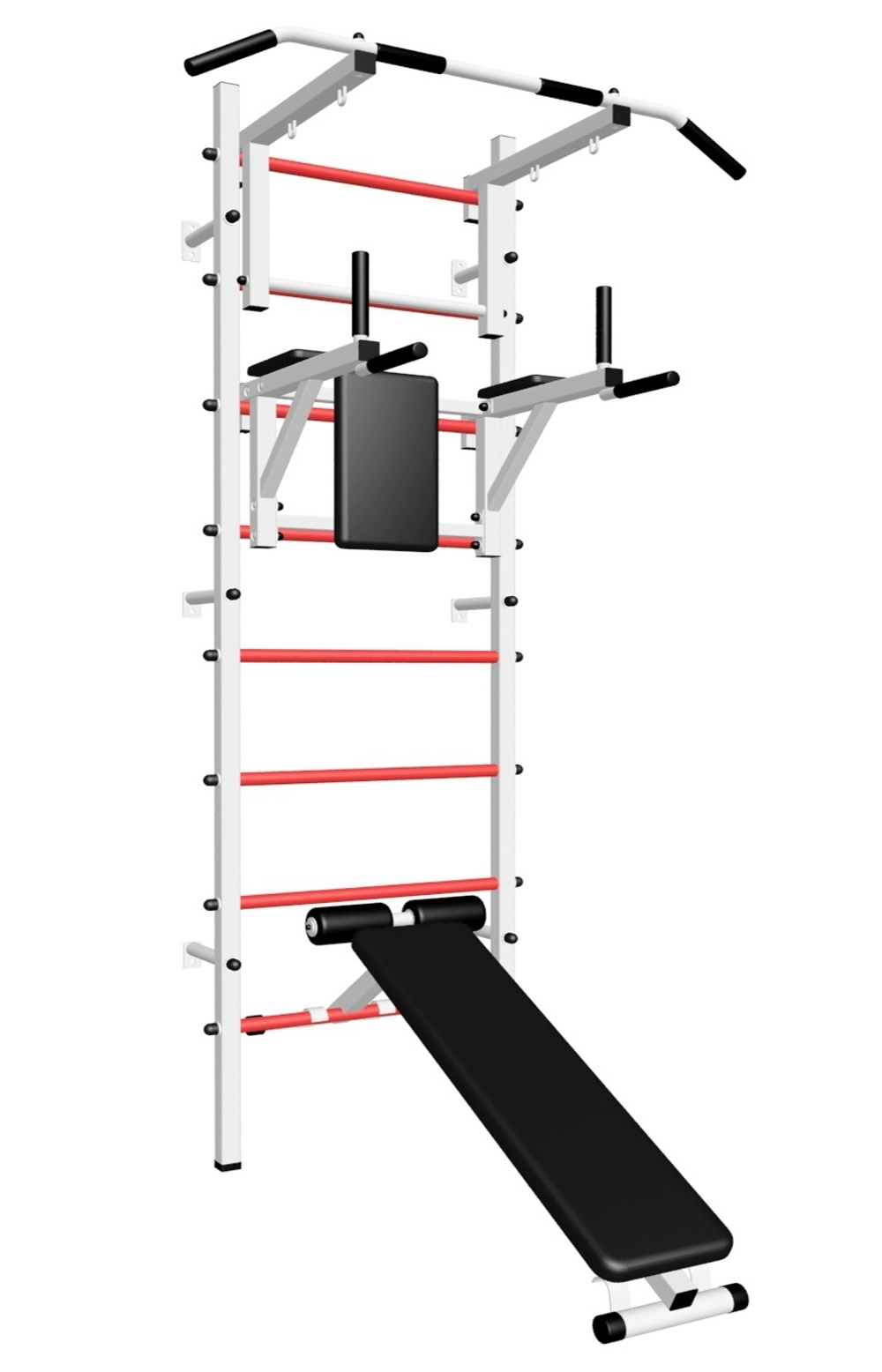 Шведская стенка Sv Sport усиленная 605 (Турник стандарт/Брусья/Скамья)