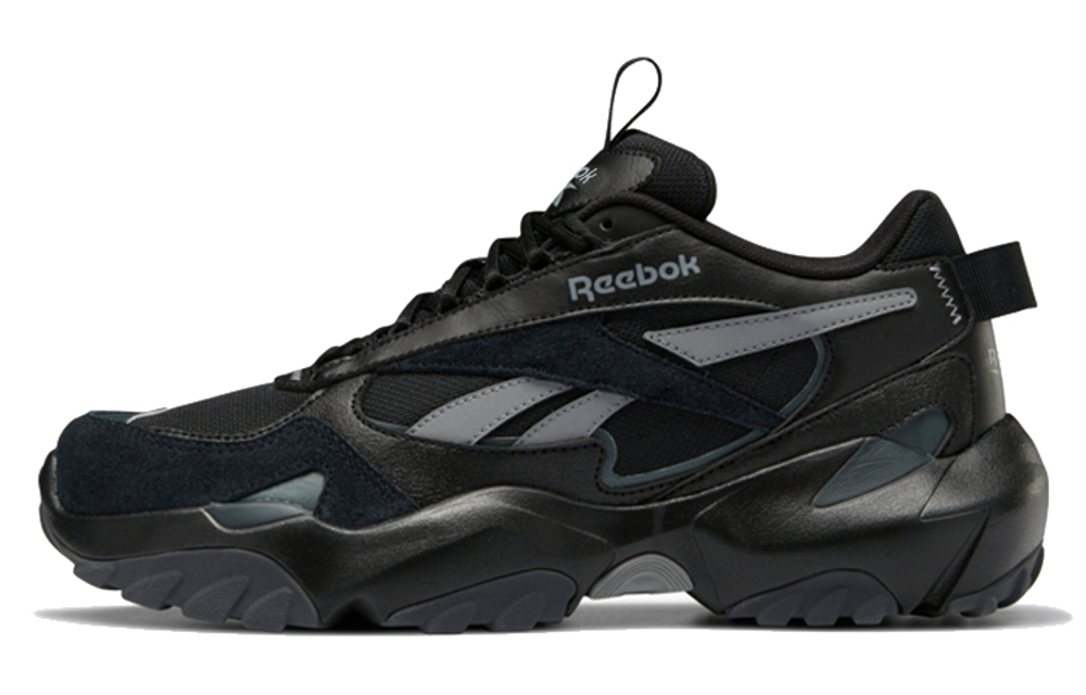 Reebok Fluffipuff Breathable Wear-Resistant Low Daddy Shoes Men and Women Same Black