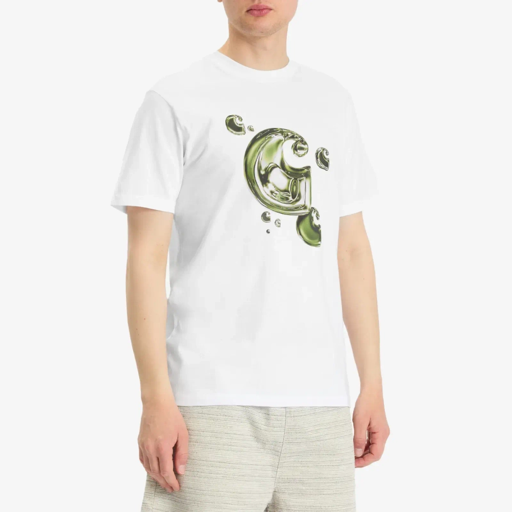Футболка Carhartt WIP Solar Chrome C-Logo белая