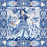 Платок «Царевна-Лебедь» 100% шелк