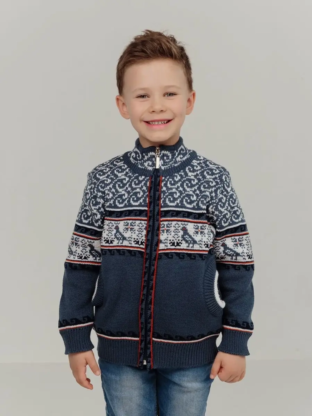 Кофта - бомбер вязаная