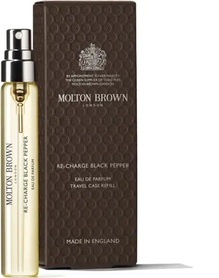 Уникальная мужская парфюмерия Molton Brown Re-Charge Black Pepper Eau de Parfum для путешествий с удобным дозатором 30 мл