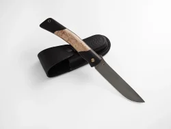 Складной нож "Сойка", сталь Х12МФ, рукоять карельская береза/черный граб