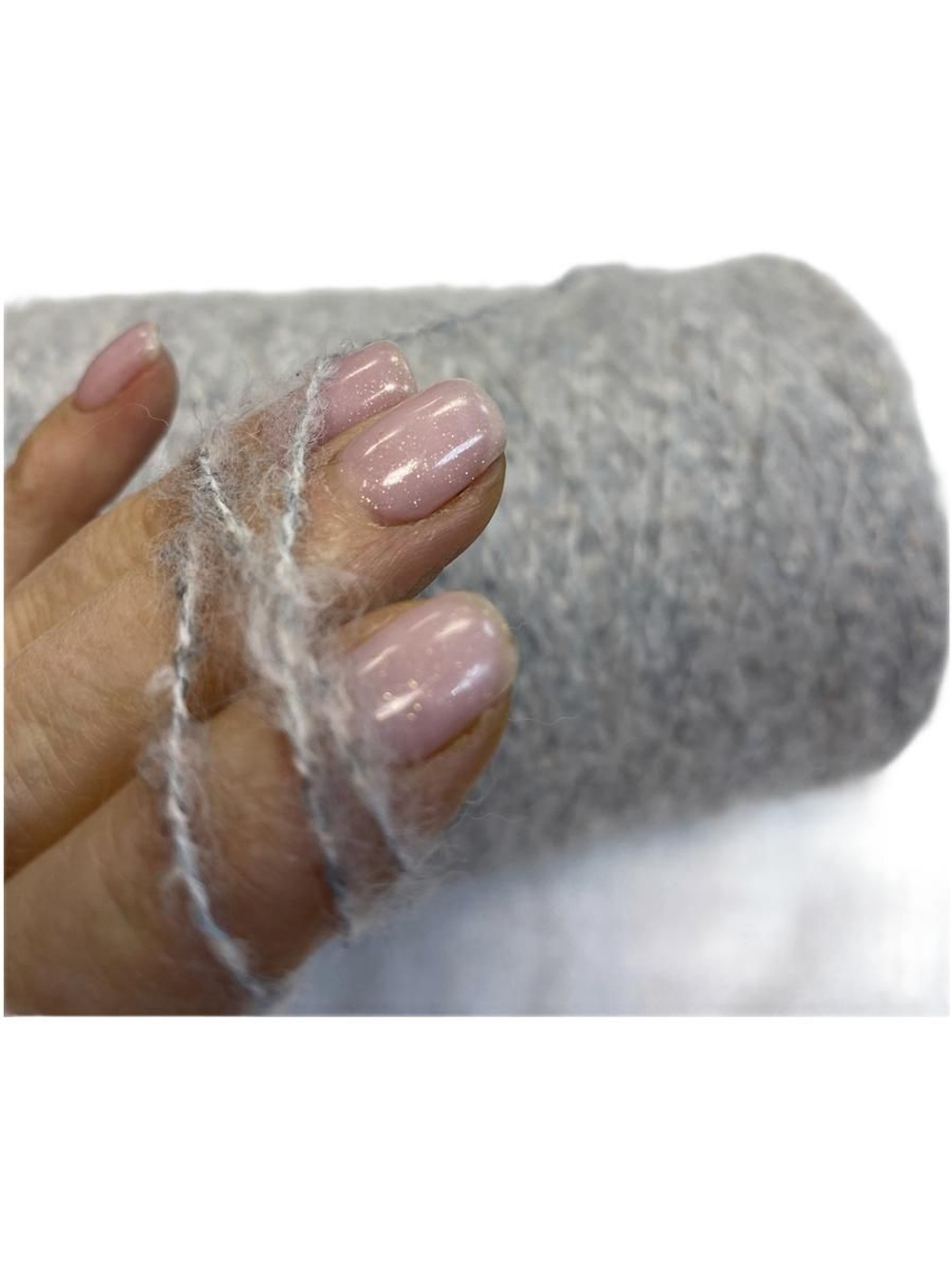 Пряжа на бобине (Италия) 36% хлопок 17% ангорка 13% меринос 34% п/а 100г-510м 345г