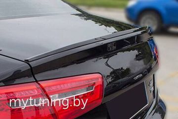 Спойлер глянцево - черный V.1 для Audi A6 C7 2011-2018 sedan