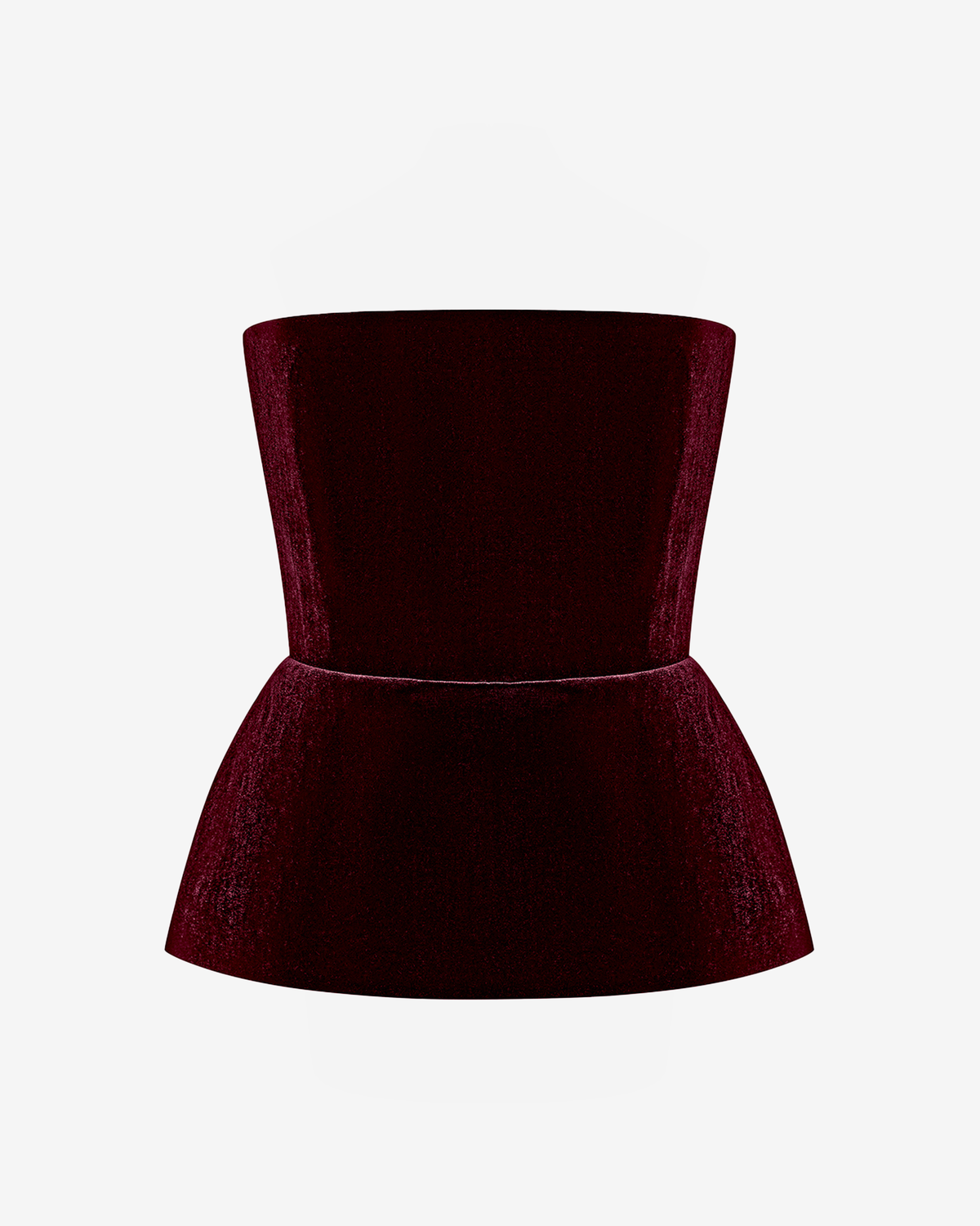 Топ корсетный из бархата с баской
