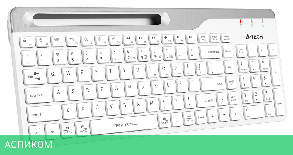 Клавиатура A4Tech Fstyler белый/серый (FBK25)