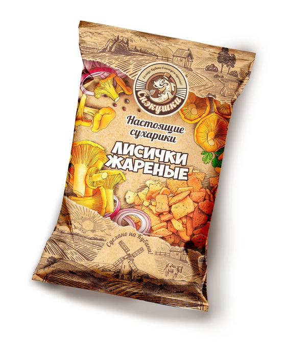 Сухари пшен. СНЭКУШКИ Лисички жареные 80г(16шт)