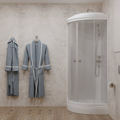 Душевая кабина "Ультра 100*100 А" 1/4 круга, низ. подд., Белый, ДН4 (7 мест+сифон D90мм)