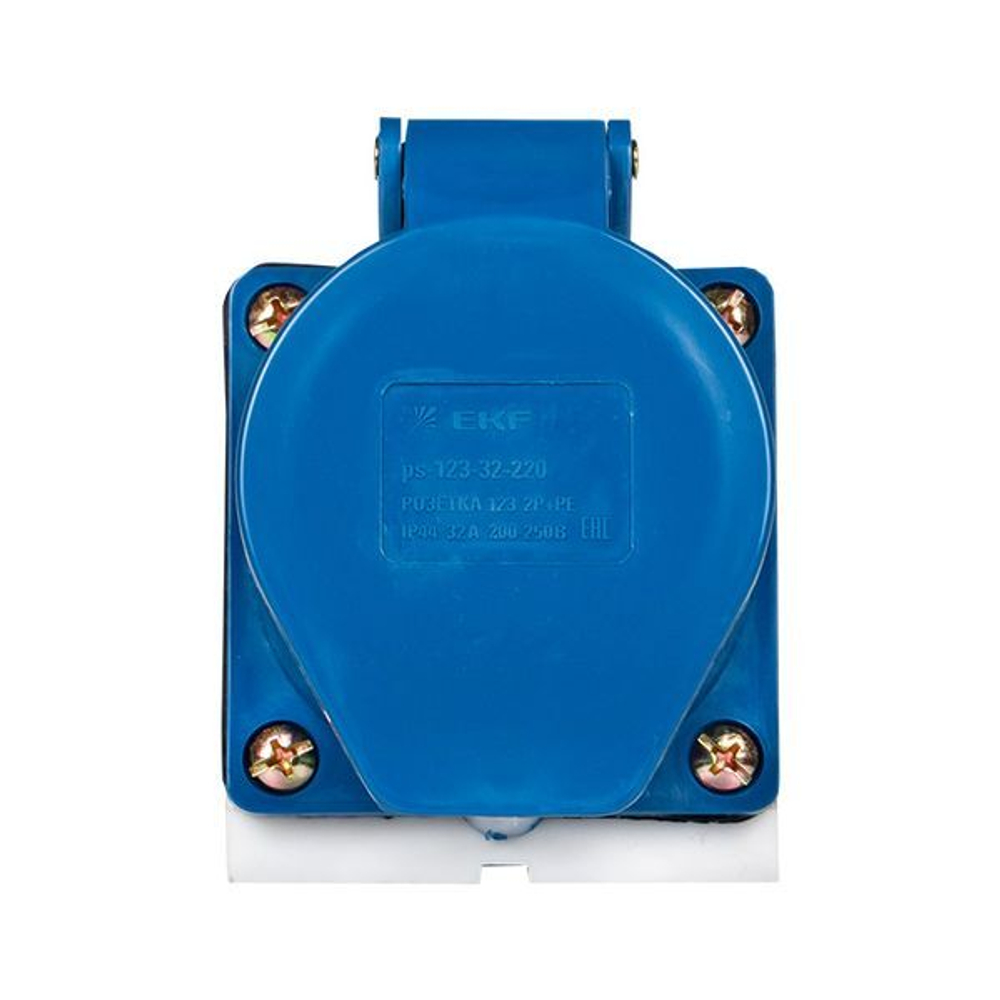 Розетка стационарная наружная 123 2Р+РЕ 32А 220В IP44 EKF
