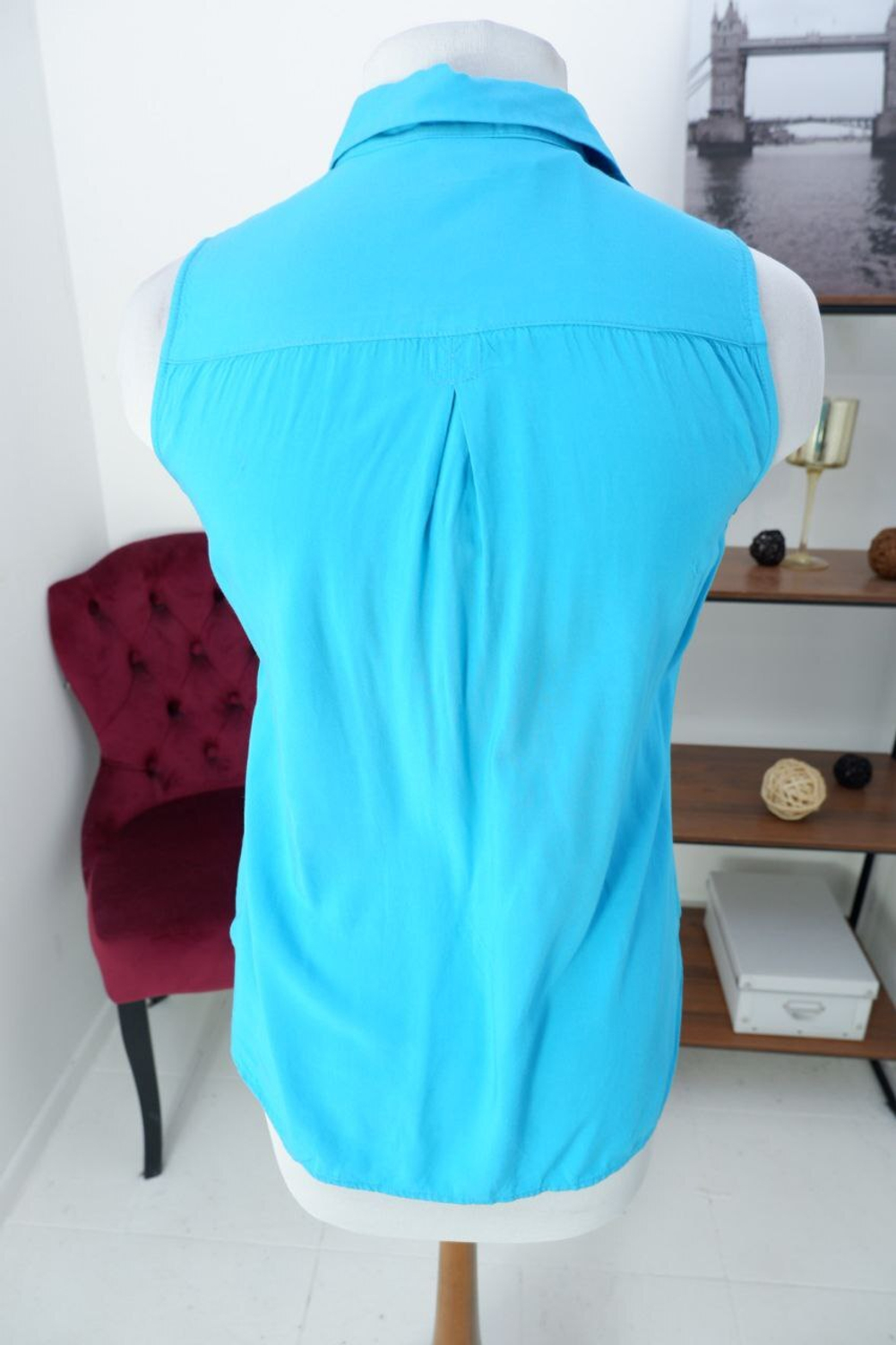 Блузка Sela из вискозы с коротким рукавом 44 размер