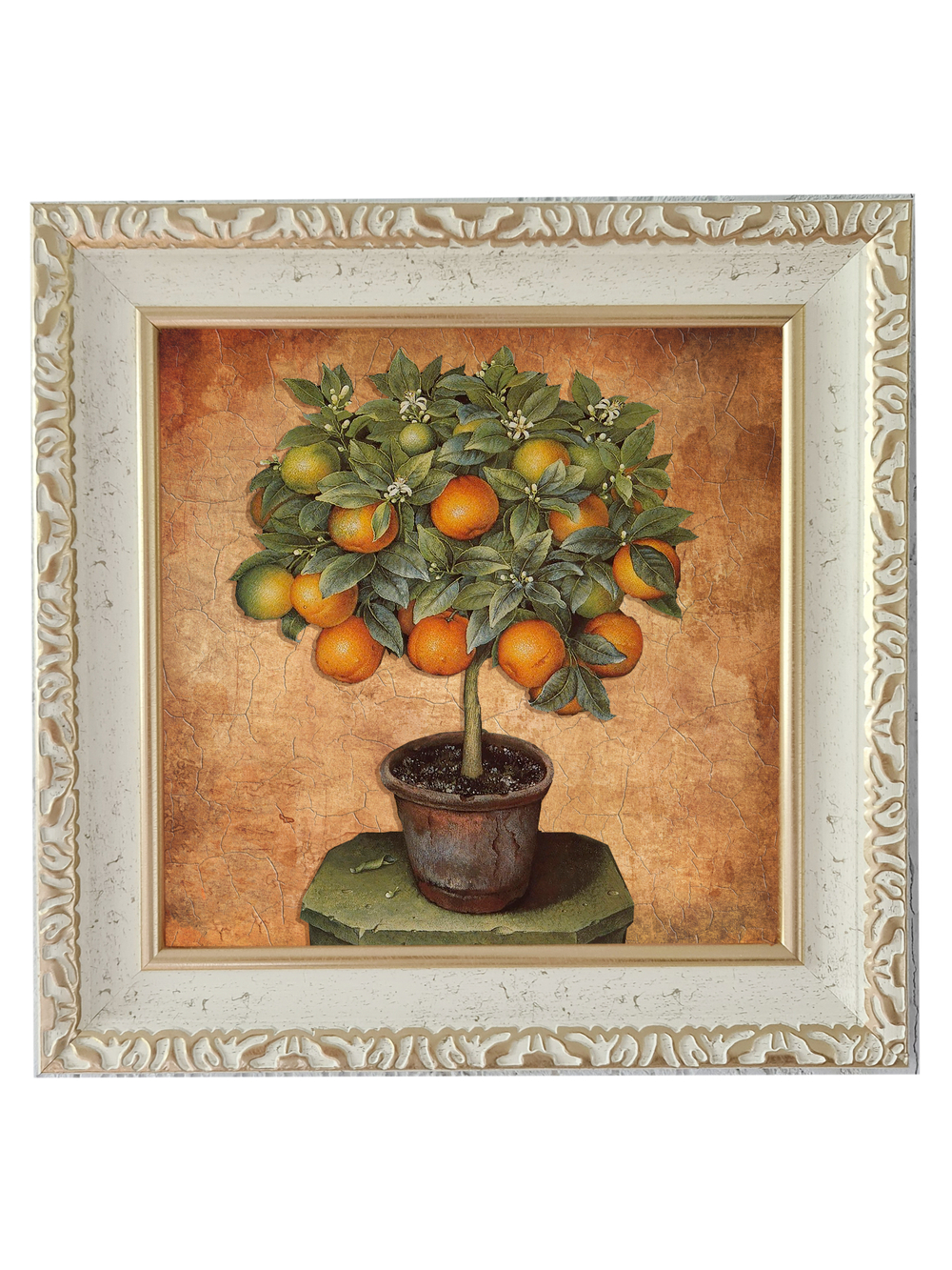 Картина на стену для интерьера на холсте в раме 28*28 см "Фруктовый сад"