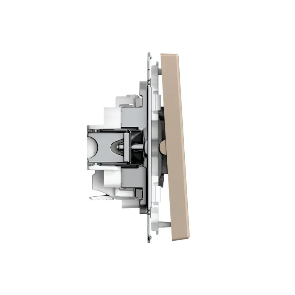 ARTGALLERY 2-клавишный ВЫКЛЮЧАТЕЛЬ, 10АХ, механизм, быстрозажим. клем., ПЕСОЧНЫЙ