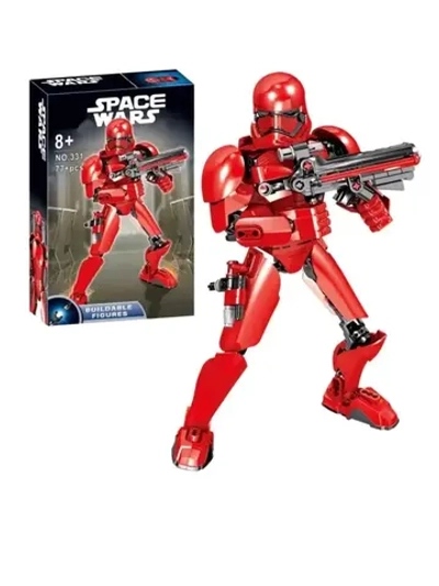 Конструктор Space Wars Красный штурмовик 77 деталей