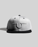 Бейсболка люкс с 2 вышивками серая прямой козырек М