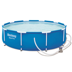 Бассейн каркасный 305х100 см. с фильтром-насосом, круглый, Bestway, 56334