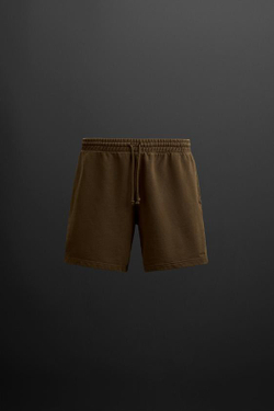 ZARA ШОРТЫ-ДЖОГГЕРЫ, ОЛИВКОВЫЙ