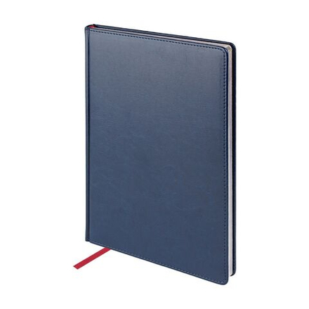 Ежедневник недат. А4 136л., кожзам, тв.обл. "Sidney Nebraska. Синий" ляссе