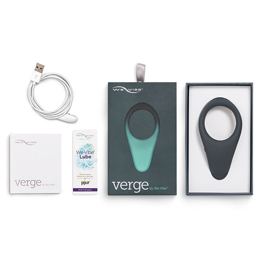 Чёрное эрекционное виброкольцо 4,4х5,2см We-Vibe Verge SNVGSG6