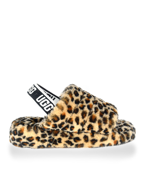 Ugg Fluff Yeah Slide-Leopard