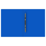 Папка А4 с пружинным скоросшивателем 14мм, 500мкм, пластик, синяя (Стамм)