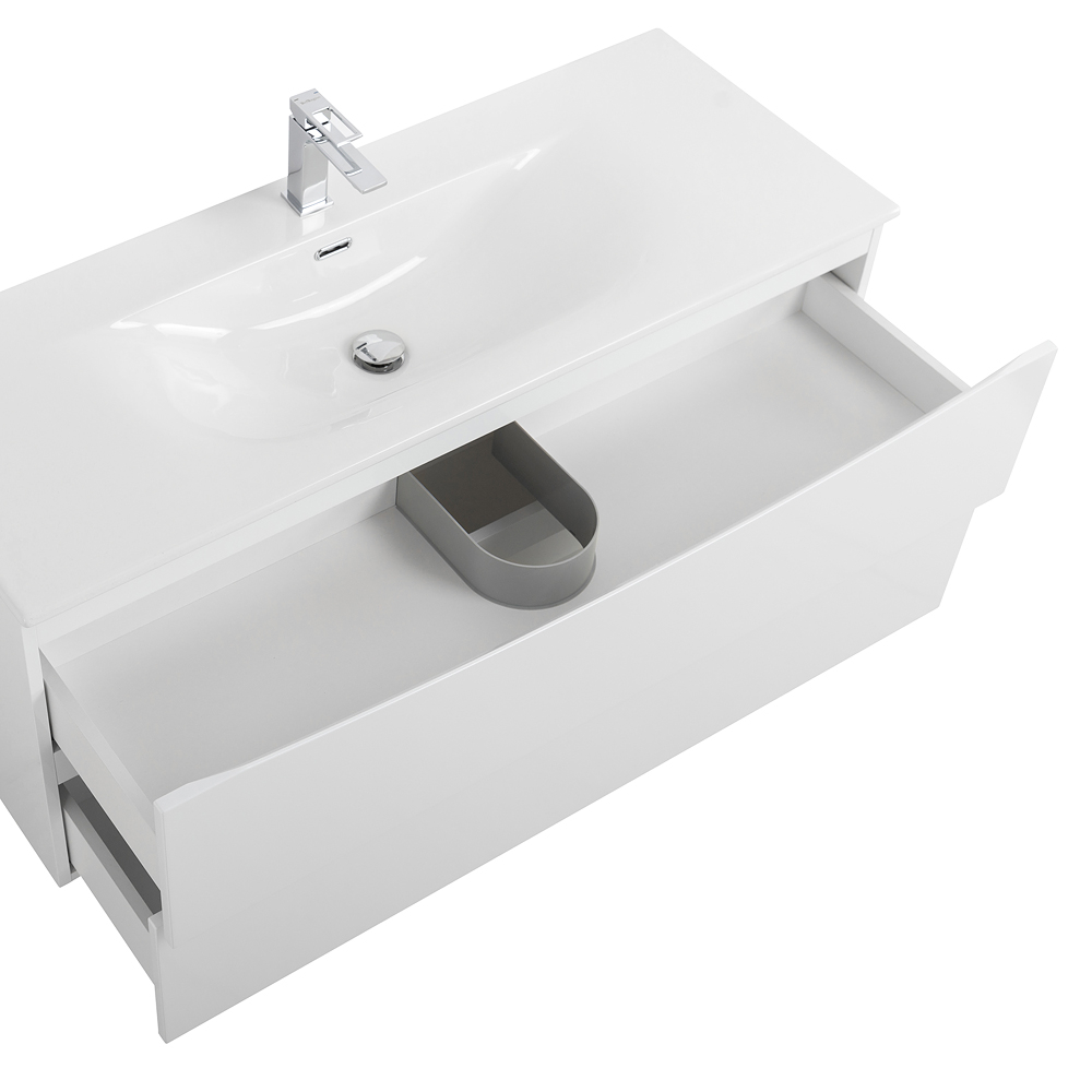 Тумба с раковиной подвесная BelBagno MARINO-CER-N-1200-2C-SO-BO-P Bianco Opaco, раковина белая BB-8099-120