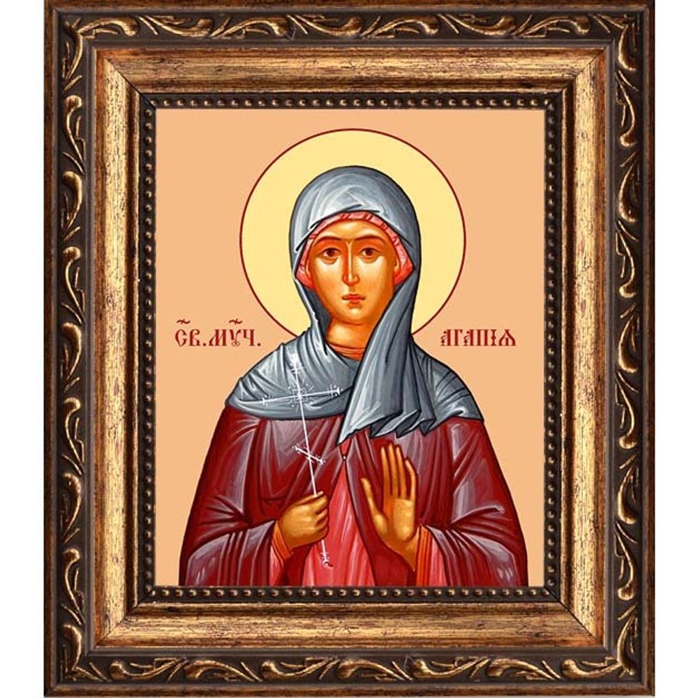 Агапия Аквилейская Святая мученица. Икона на холсте.