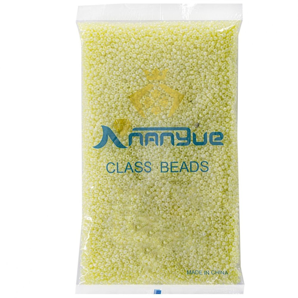 Бисер Alingar размер №8 вес 450 гр., светло-желтый перламутровый, непрозрачный, пакет Бисер Alingar размер №8 вес 450 гр., светло-желтый перламутровый, непрозрачный, пакет