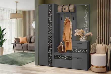 Модульная прихожая Авалон Графит