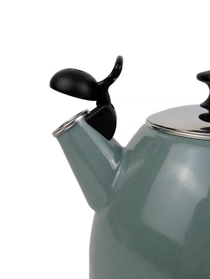 Чайник 2,5 л. эмалированный со свистком Kamille KM 1040A с черной бакелитовой ручкой