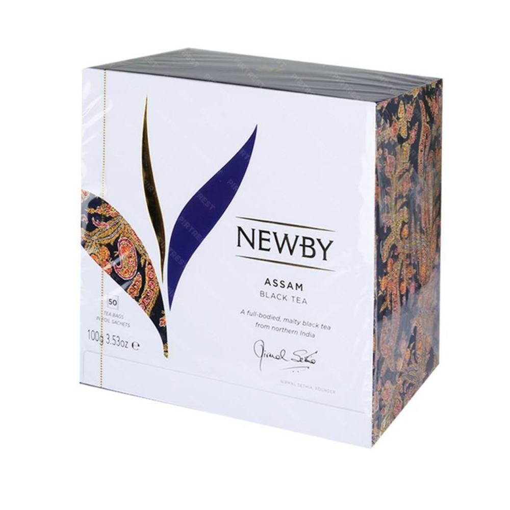 Чай черный в пакетиках Newby Assam, 50 пак