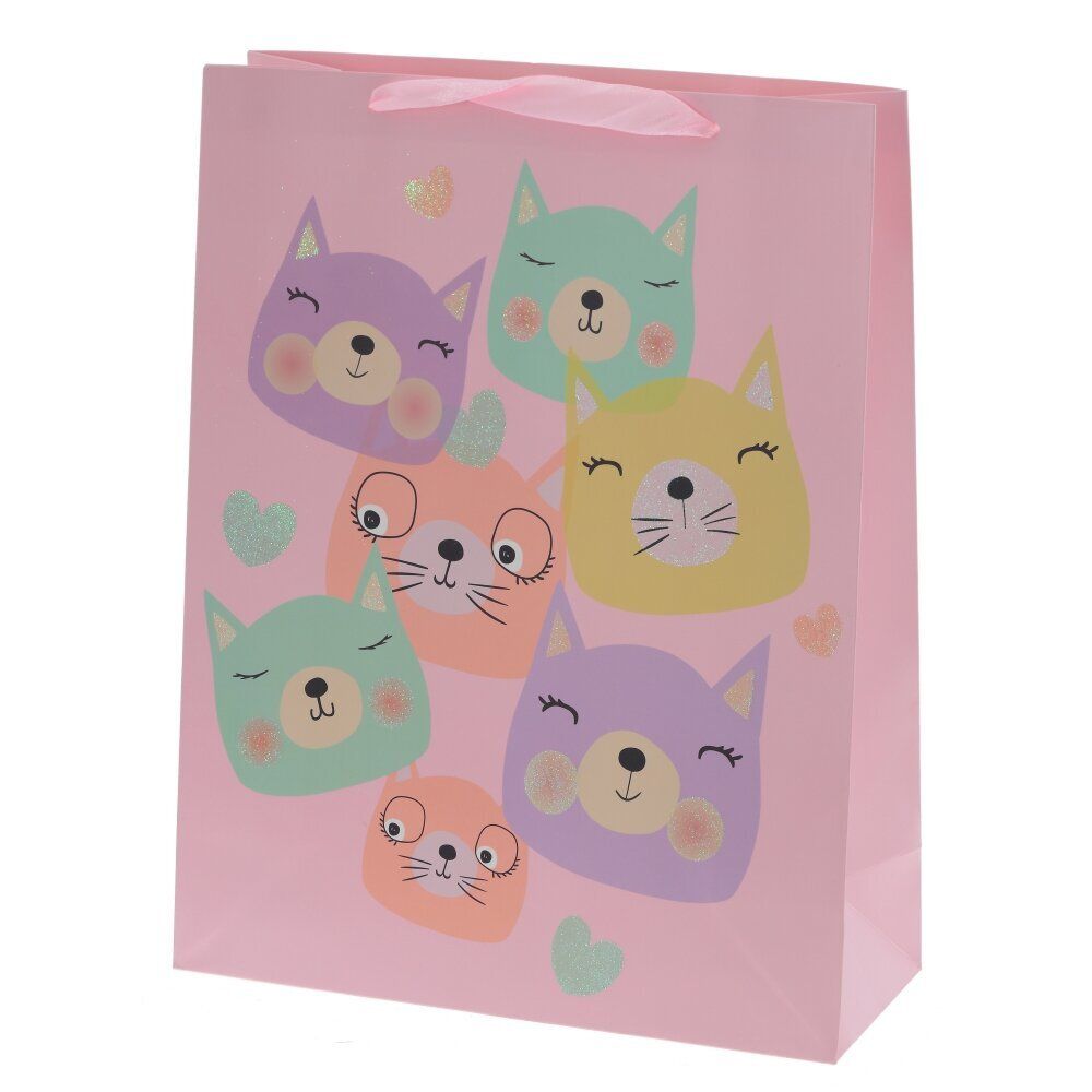 GAEM Пакет подарочный L (бумага 210г/м2, блок микс 12шт), L31 W12 H40 см, 4в.