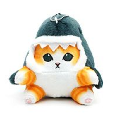 Мягкая игрушка "Котик в костюме акулы" 13см