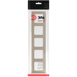 Рамка для розеток и выключателей ЭРА Серия 12 12-5205-04 на 5 постов, Эра Классик, шампань