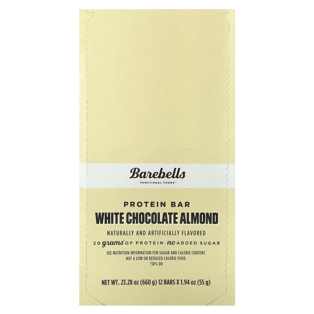 Barebells, Протеиновый батончик, белый шоколад и миндаль, 12 батончиков, 55 г (1,94 унции)