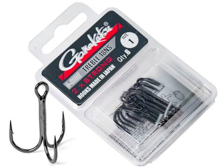 Крючки-тройники Gamakatsu 18 TREBLE BLACK разм. 01 6шт.